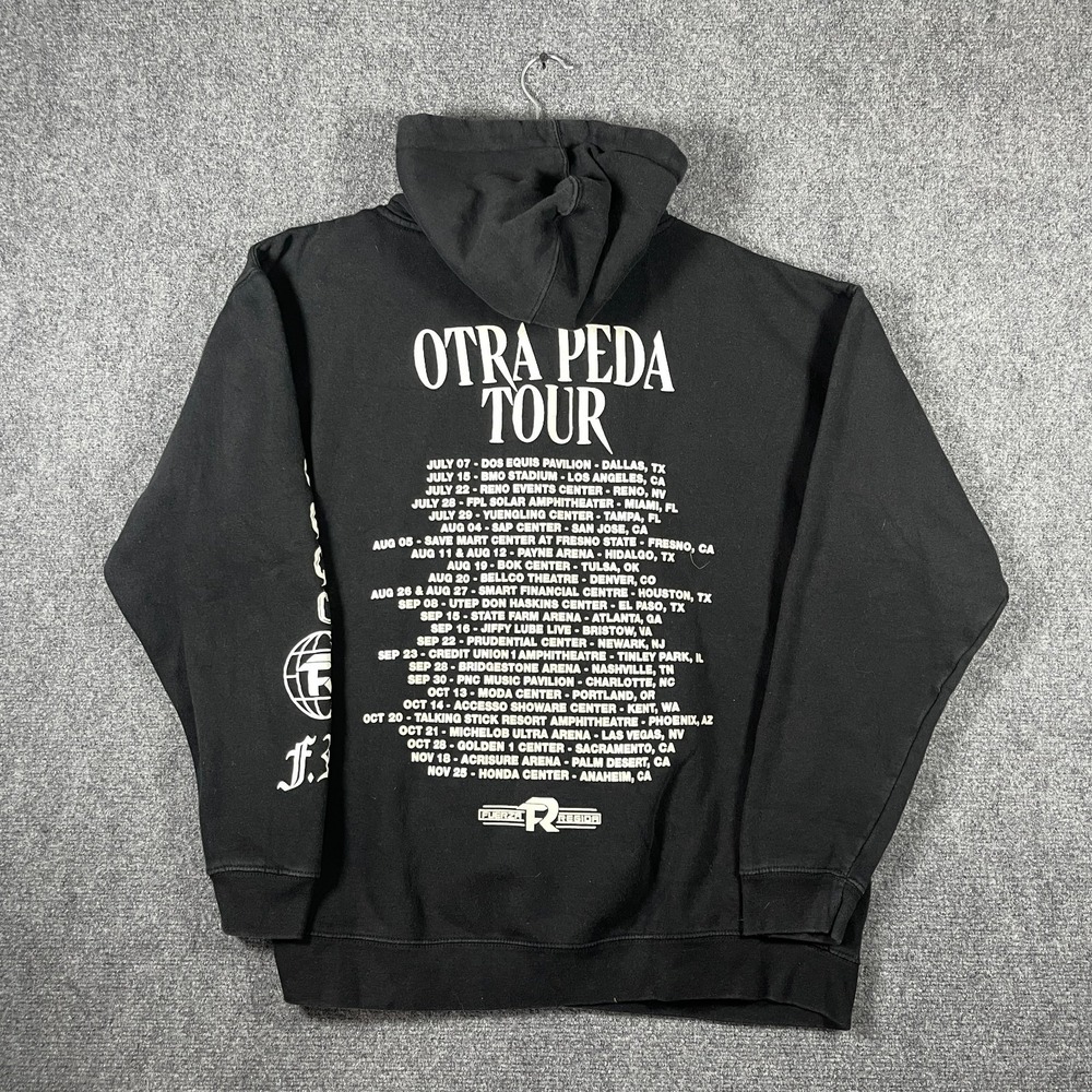 Fuerza Regida Otra Peda 2023 Tour Pullover Hoodie Unisex Black Size 2XL #2454